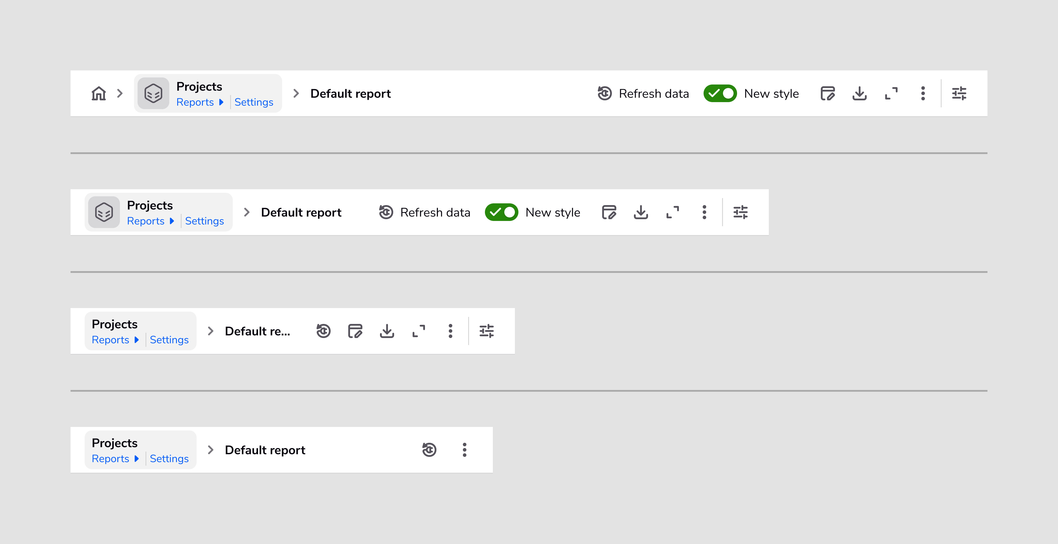 Quickbase navigation improved responsive behavior