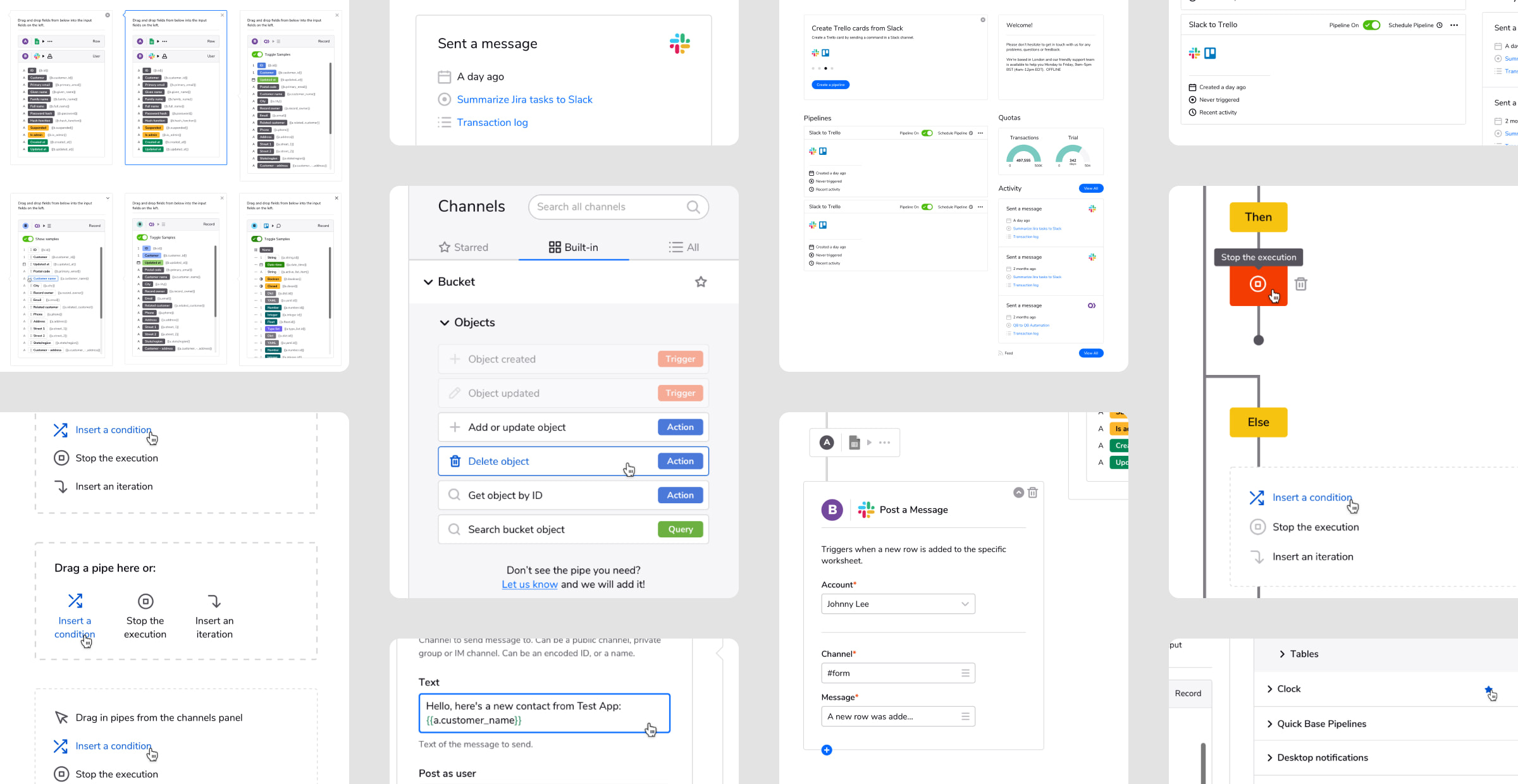 Quickbase Pipelines explorations