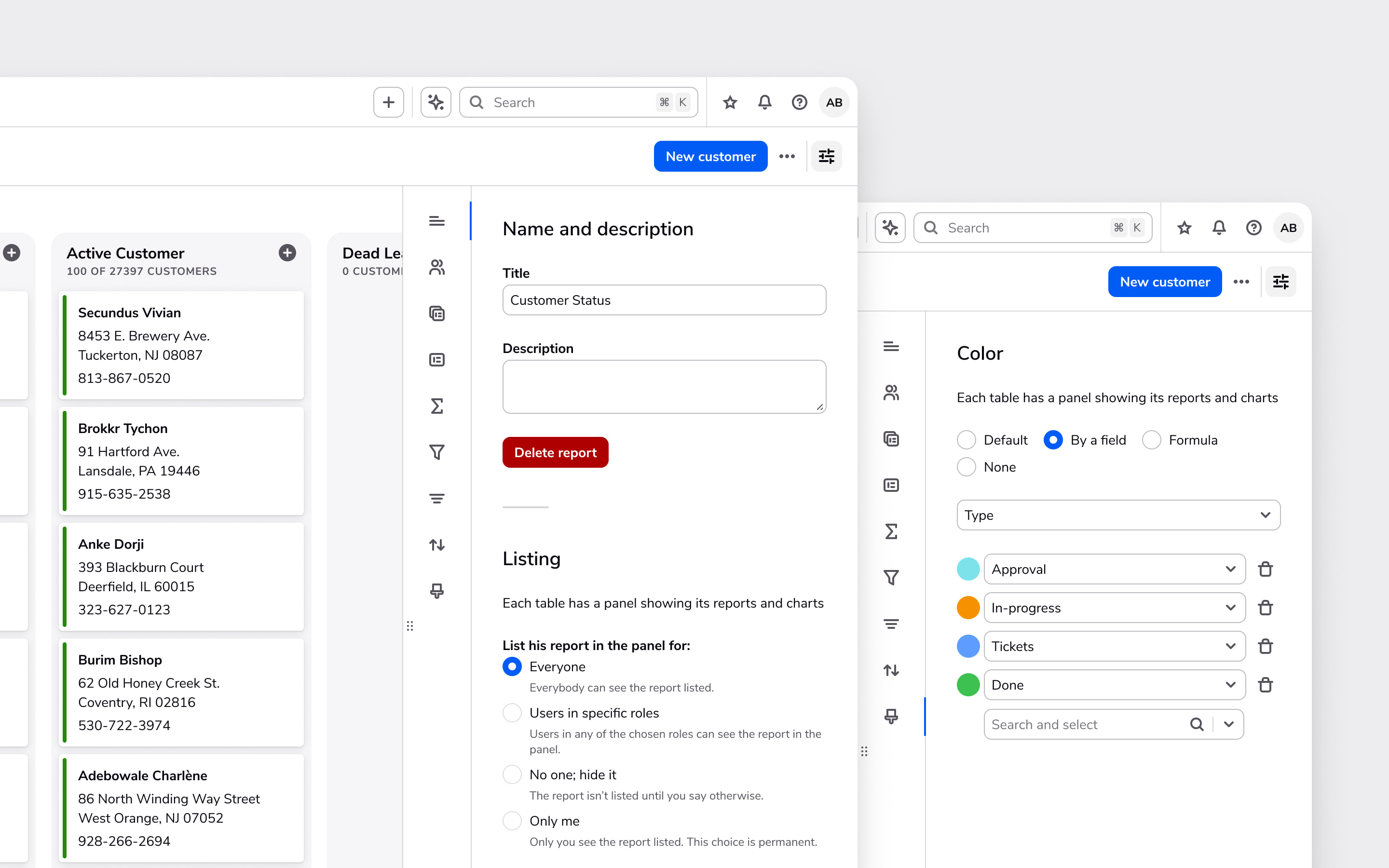 Quickbase Report Settings